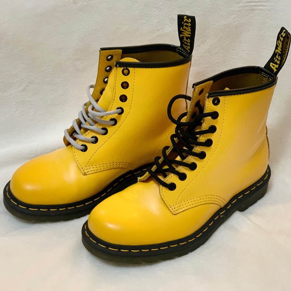 Dr. Martens 1460 Yellow Smooth Leather Boots